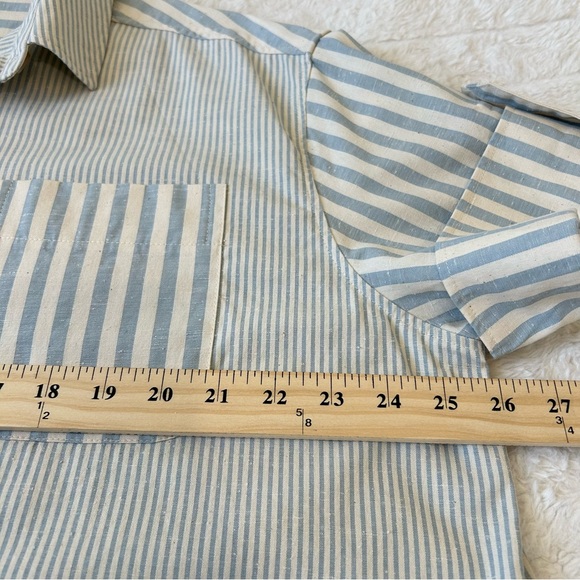 SEZANE Celia Dress Blue White Stripe Wmn’s Sz Small Chic stylish French Vibes - Picture 6 of 12